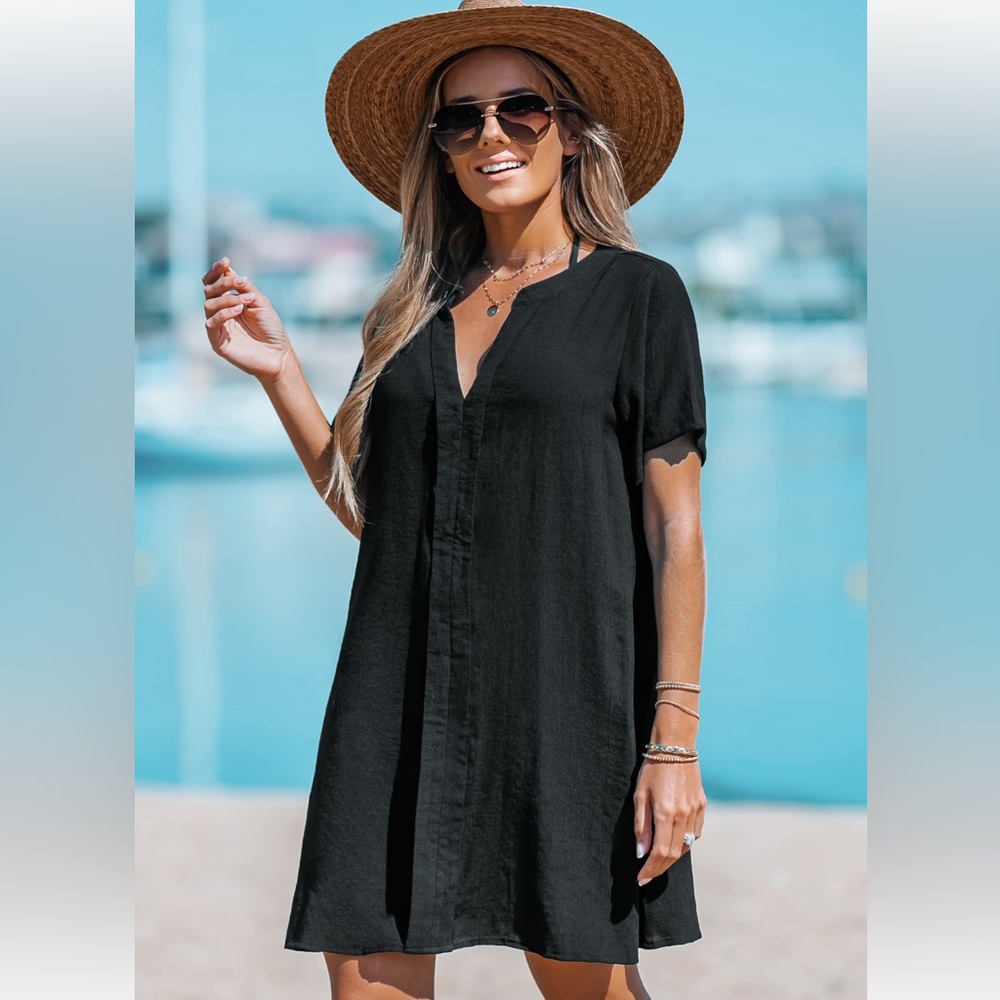 Cupshe Mini Cover-Up T-Shirt Dress